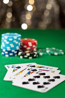 Baccarat game showing player and banker card positions